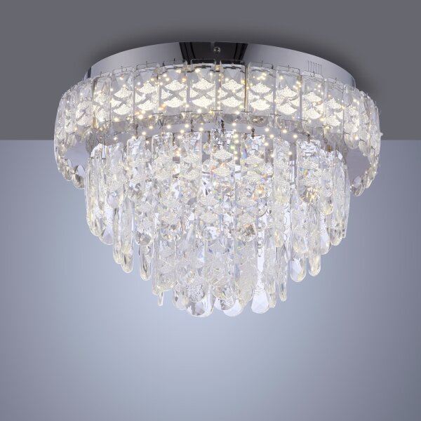JUST LIGHT. 15092-17 - LED таванно осветително тяло KULUNKA LED/33W/230V лъскав хром