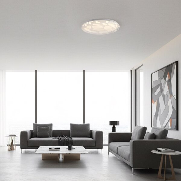 JUST LIGHT. 14009-16 - LED димируемо таванно осветително тяло ART PLAFO LED/20W/230V бяло + дистанционно управление