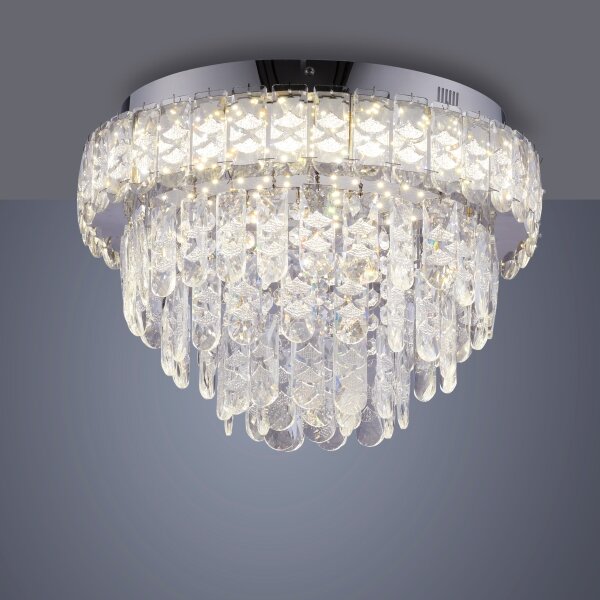 JUST LIGHT. 15092-17 - LED таванно осветително тяло KULUNKA LED/33W/230V лъскав хром