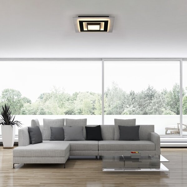 JUST LIGHT. 14439-21 - LED таванно осветително тяло CICHIO LED/18,5W/230V + LED/9W черно