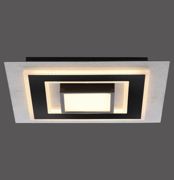 JUST LIGHT. 14439-21 - LED таванно осветително тяло CICHIO LED/18,5W/230V + LED/9W черно