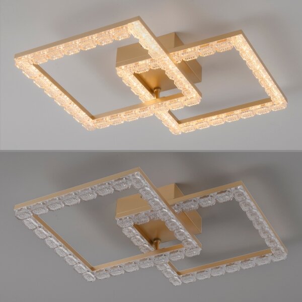 JUST LIGHT. 14732-60 - LED таванно осветително тяло GLITRA LED/17,5W/230V златисто