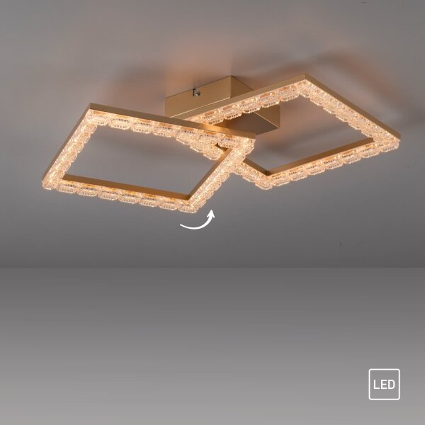JUST LIGHT. 14732-60 - LED таванно осветително тяло GLITRA LED/17,5W/230V златисто