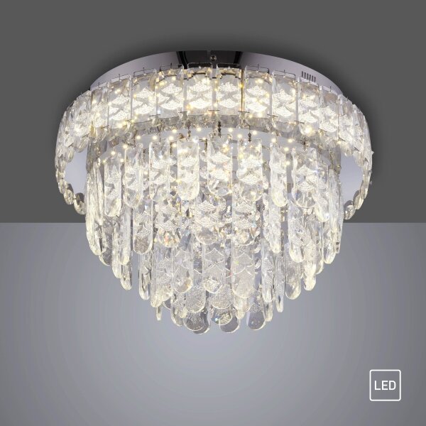 JUST LIGHT. 15092-17 - LED таванно осветително тяло KULUNKA LED/33W/230V лъскав хром