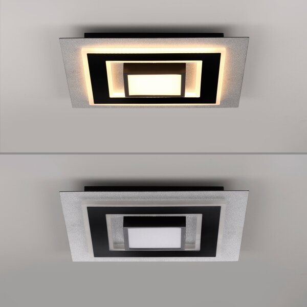 JUST LIGHT. 14439-21 - LED таванно осветително тяло CICHIO LED/18,5W/230V + LED/9W черно