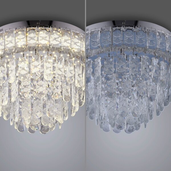JUST LIGHT. 15092-17 - LED таванно осветително тяло KULUNKA LED/33W/230V лъскав хром