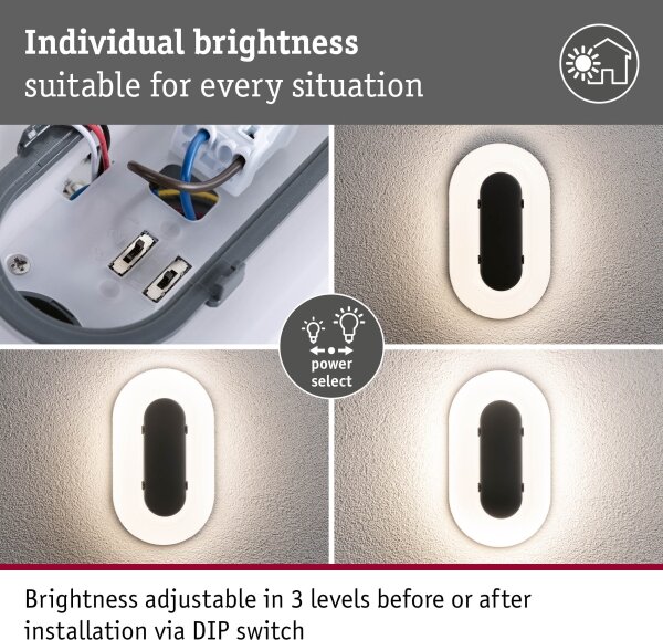 Paulmann 94957 - LED/18,5W IP65 димируемо външно стенно осветително тяло ELUNOR 230V