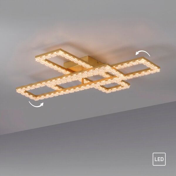 JUST LIGHT. 14733-60 - LED таванно осветително тяло GLITRA LED/35W/230V златно