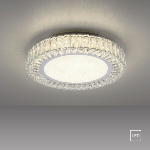JUST LIGHT. 15222-17 - LED плафон KULUNKA LED/46W/230V хром