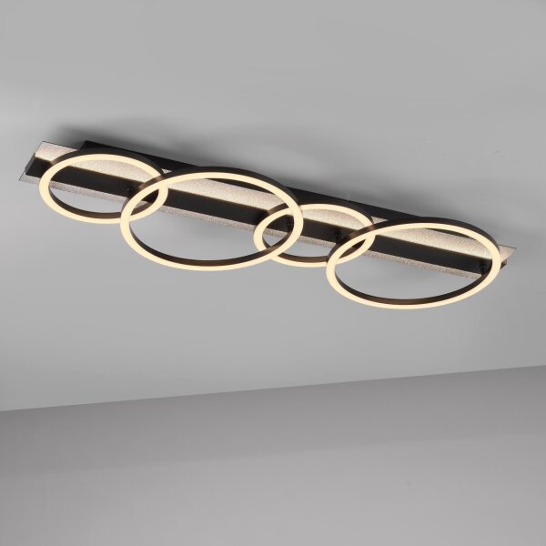 JUST LIGHT. 14426-21 - LED таванно осветително тяло CICHIO LED/37W/230V + LED/9,5W черно