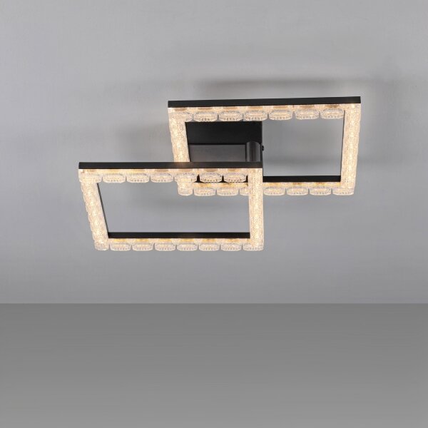 JUST LIGHT. 14732-18 - LED таванен плафон GLITRA LED/17,5W/230V черен