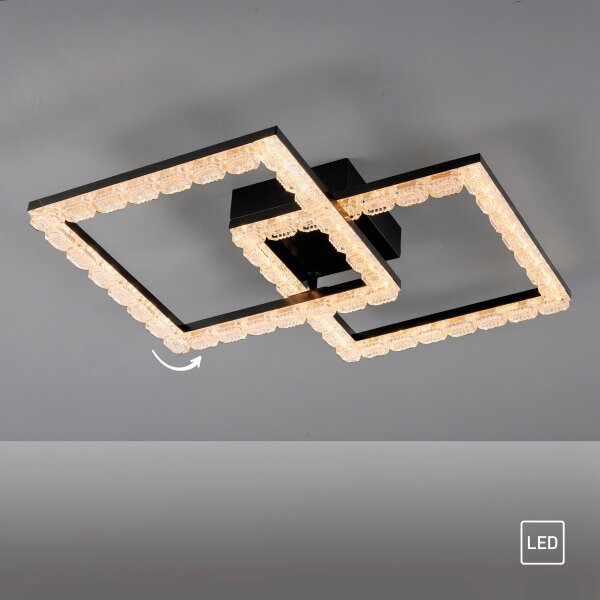 JUST LIGHT. 14732-18 - LED таванен плафон GLITRA LED/17,5W/230V черен