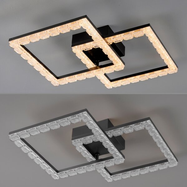 JUST LIGHT. 14732-18 - LED таванен плафон GLITRA LED/17,5W/230V черен