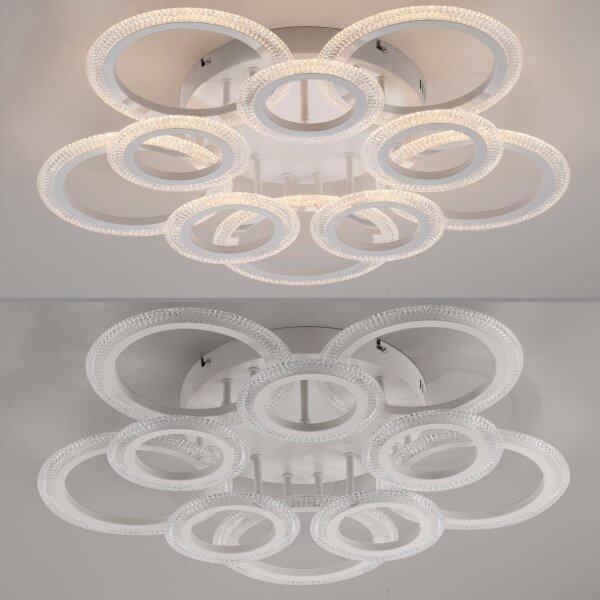 JUST LIGHT. 15268-16 - LED Таванно осветително тяло CRYSTALLO LED/48,5W/230V бяло