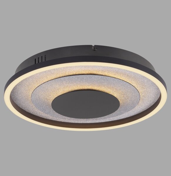 JUST LIGHT. 14409-21 - LED таванно осветително тяло GLITTY LED/22W/230V Ø 40 cm черно