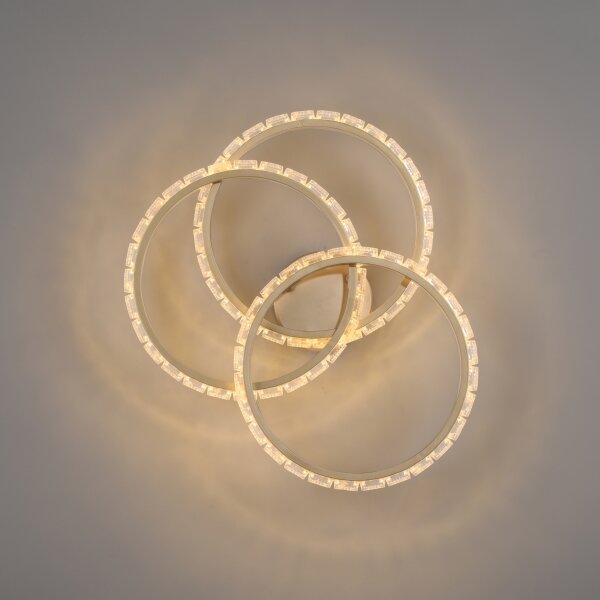 JUST LIGHT. 14734-60 - LED таванно осветително тяло GLITRA LED/37W/230V диаметър 50 см златист