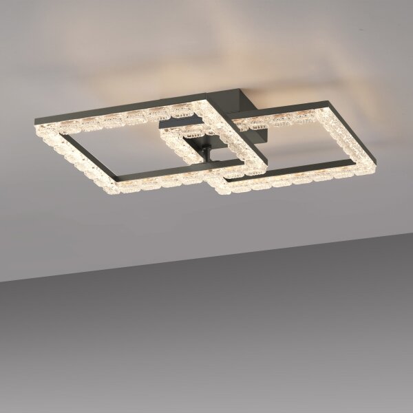 JUST LIGHT. 14732-18 - LED таванен плафон GLITRA LED/17,5W/230V черен