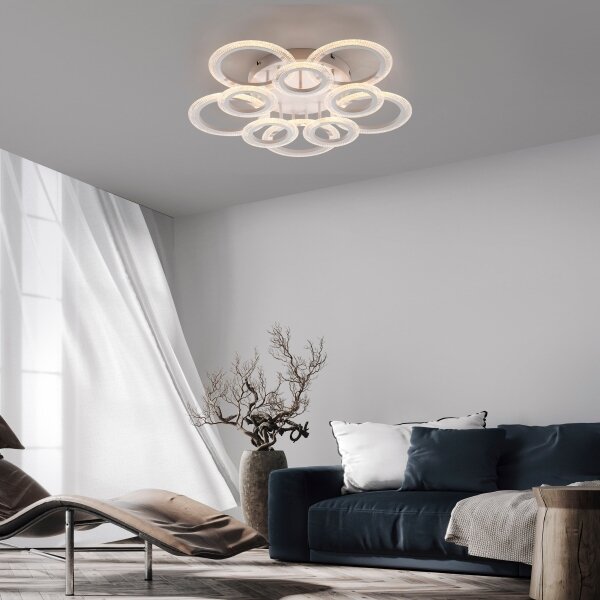 JUST LIGHT. 15268-16 - LED Таванно осветително тяло CRYSTALLO LED/48,5W/230V бяло