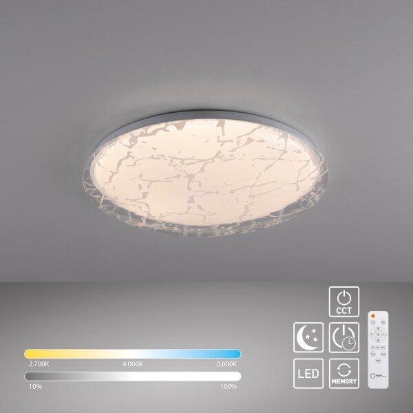 JUST LIGHT. 14008-16 - LED димируема таванна лампа ART PLAFO LED/20W/230V бяла + с дистанционно управление