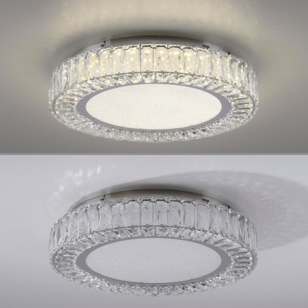 JUST LIGHT. 15222-17 - LED плафон KULUNKA LED/46W/230V хром