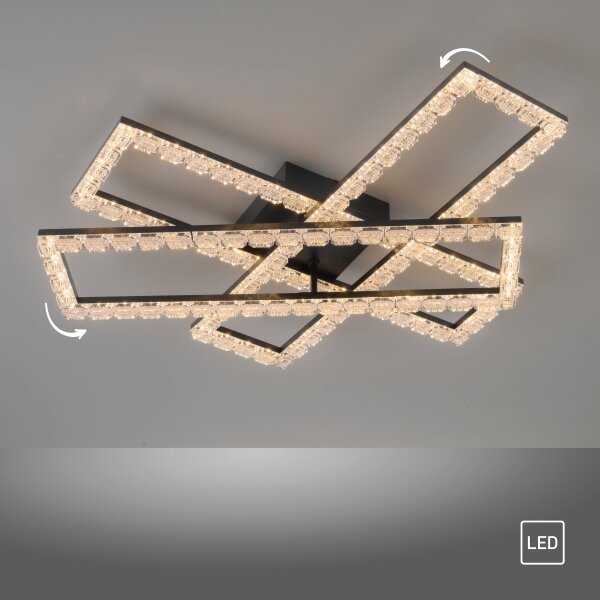 JUST LIGHT. 14733-18 - LED таванно осветително тяло GLITRA LED/35W/230V черно
