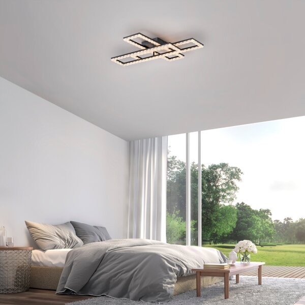 JUST LIGHT. 14733-18 - LED таванно осветително тяло GLITRA LED/35W/230V черно