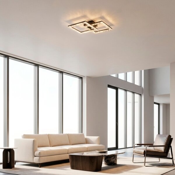JUST LIGHT. 14732-18 - LED таванен плафон GLITRA LED/17,5W/230V черен