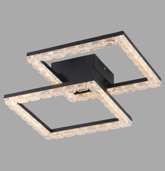 JUST LIGHT. 14732-18 - LED таванен плафон GLITRA LED/17,5W/230V черен