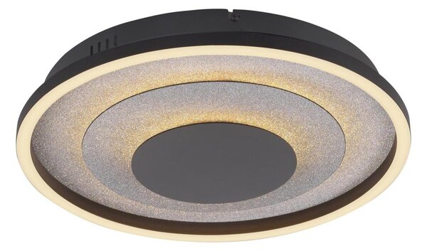 JUST LIGHT. 14409-21 - LED таванно осветително тяло GLITTY LED/22W/230V Ø 40 cm черно