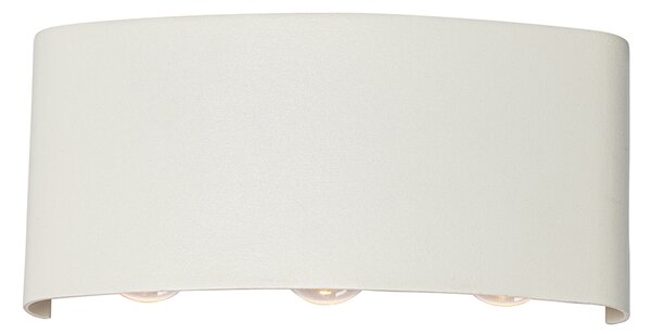 Външна стенна лампа бяла с LED 6-светлина IP54 - Silly