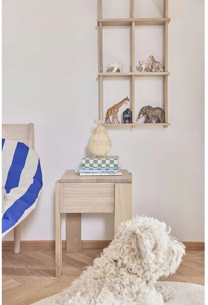 На няколко нива стенен рафт от масивен дъб в естествен цвят 37 cm Grid – OYOY Living Design