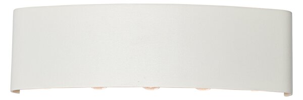Външна стенна лампа бяла с LED 10-светлина IP54 - Silly