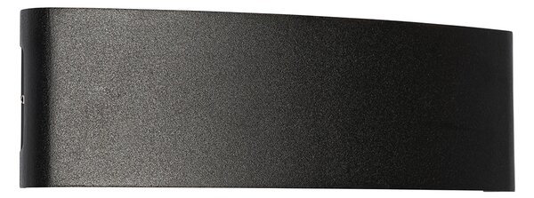 Външна стенна лампа черна с LED 10-светлина IP54 - Silly