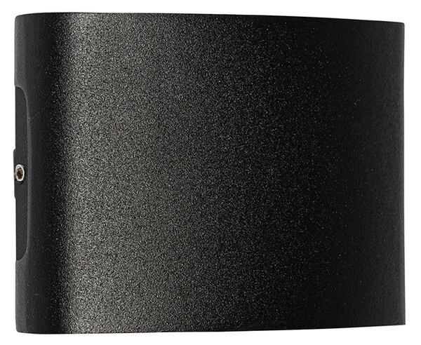 Външна стенна лампа черна с LED 4-светлини IP54 - Silly