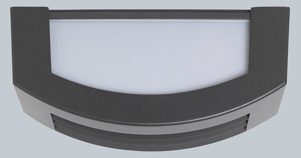 Интелигентна стенна лампа антрацит IP44 с Wifi P45 - Hurricane 1