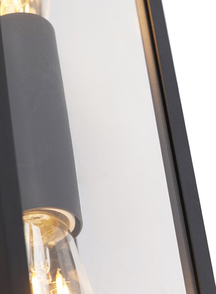 Смарт стенна лампа черна 38 см 2 светлини IP44 вкл. Wifi ST64 - Charlois