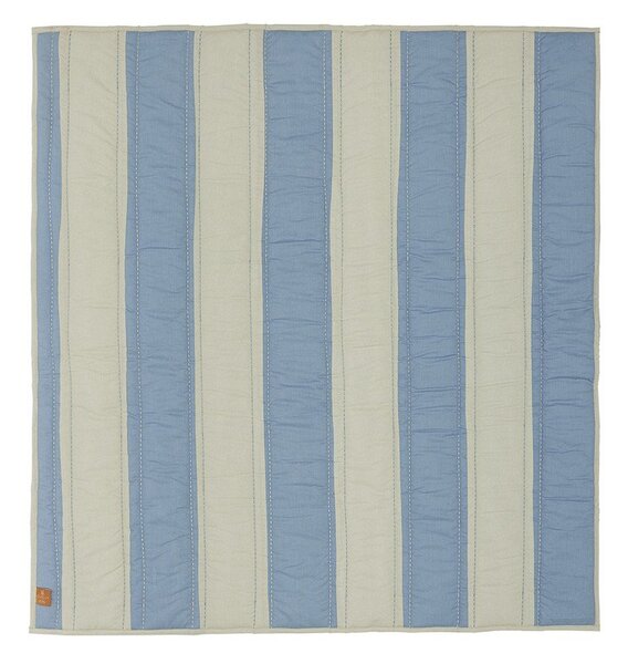 Синьо /кремаво детско килимче за игра 130x140 cm Striped – OYOY Mini