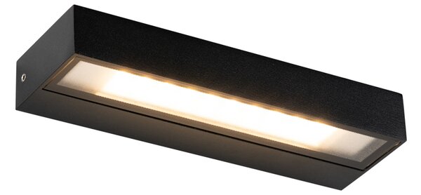 Модерна стенна лампа черна 22 см вкл. LED IP65 - Hannah