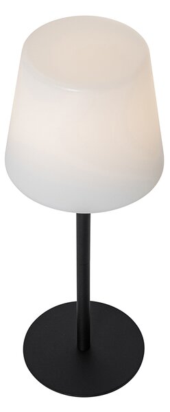 Настолна лампа черна акумулаторна с LED и димер IP54 - Jude