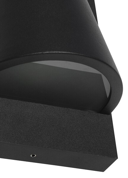 Смарт външна стенна лампа черна IP44 с WiFi GU10 - Femke