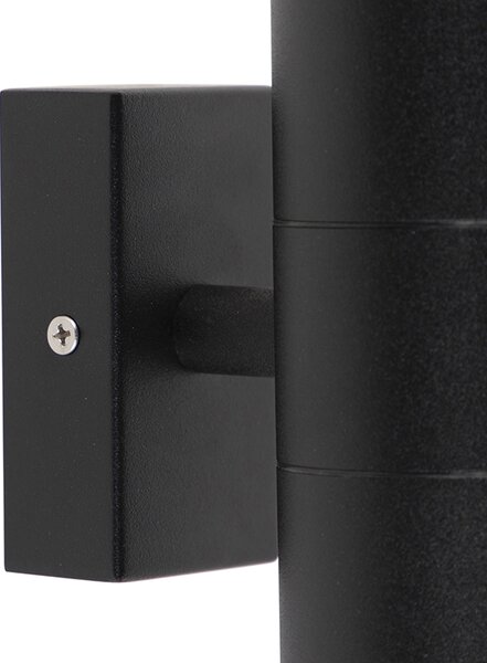 Интелигентна външна стенна лампа черна IP44 вкл. 2 WiFi GU10 - Duo
