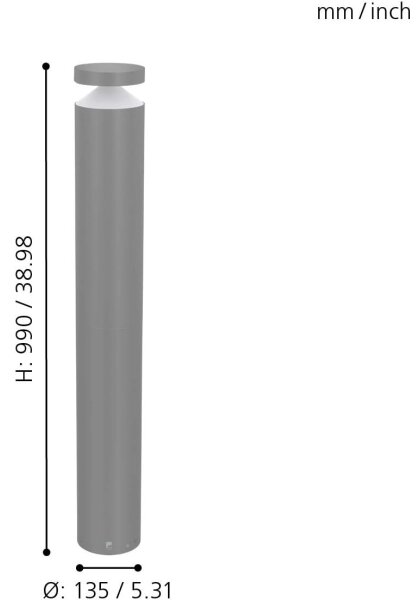 Eglo 97302 - LED Външна лампа MELZO LED/11W/230V сива 990 mm IP65