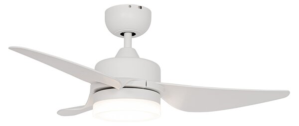 Вентилатор за таван бял 86.7cm вкл. LED димируем с дистанционно управление - Yuki