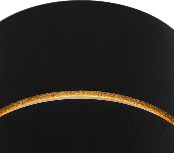 Интелигентен стенен аплик черен със златен интериор с WiFi G9 - Ria