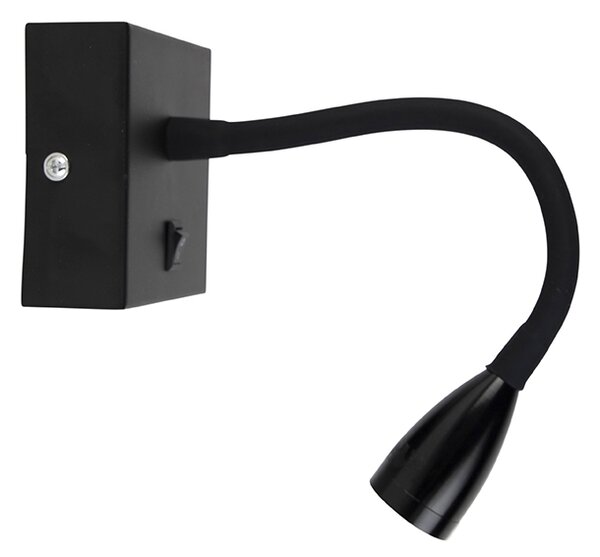 Модерна гъвкава стенна лампа черна LED - Flex