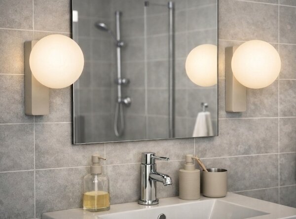 Open Design OR85549 - Стенно осветително тяло за баня BOLETTA 1xG9/8W/230V IP44 бежово