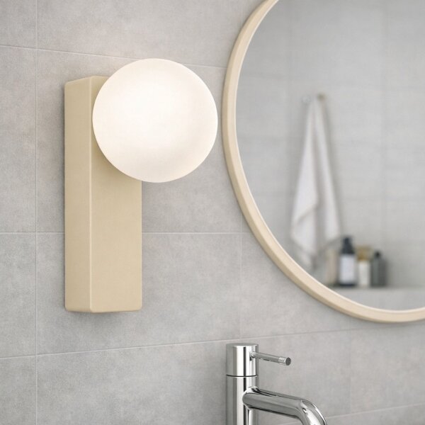 Open Design OR85549 - Стенно осветително тяло за баня BOLETTA 1xG9/8W/230V IP44 бежово