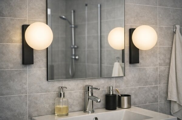 Open Design OR85556 - Стенно осветително тяло BOLETTA за баня 1xG9/8W/230V IP44 черно