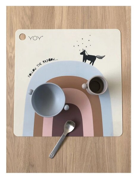 Силиконова детски постелки 38x38 cm Follow The Rainbow – OYOY Mini