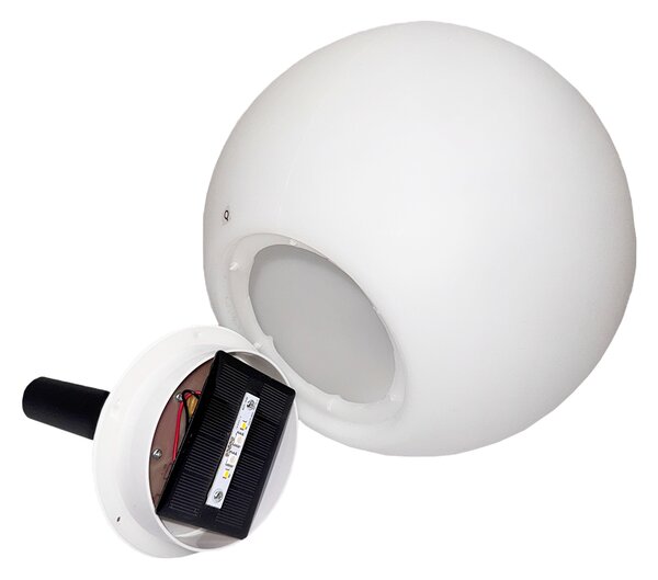 Външна лампа бяла 30 см с LED IP44 Solar RGBW - Ludger